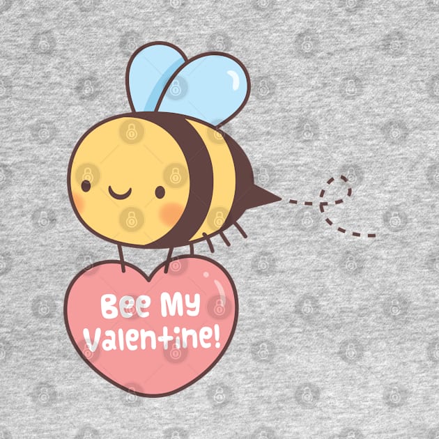 Cute Bee My Valentine Pun Doodle by rustydoodle